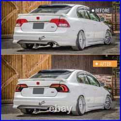 Smoke LED Tail Lights Fit For Honda Civic Sedan 4-Door 2006-2011 Rear Lamps Pair