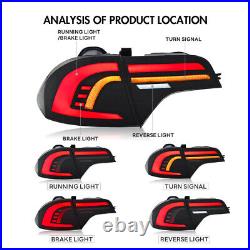 Smoke LED Tail Lights Fit For Honda Civic Sedan 4-Door 2006-2011 Rear Lamps Pair