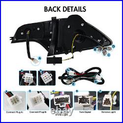 Smoke LED Tail Lights Fit For Honda Civic Sedan 4-Door 2006-2011 Rear Lamps Pair