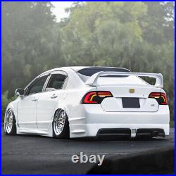 Smoke LED Tail Lights Fit For Honda Civic Sedan 4-Door 2006-2011 Rear Lamps Pair