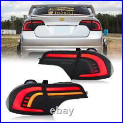 Smoke LED Tail Lights Fit For Honda Civic Sedan 4-Door 2006-2011 Rear Lamps Pair