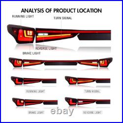 Smoke LED Tail Lights Fit For Toyota Highlander 2020-2024 Rear Lamps Animation