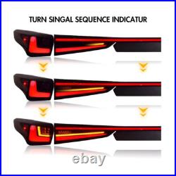 Smoke LED Tail Lights Fit For Toyota Highlander 2020-2024 Rear Lamps Animation