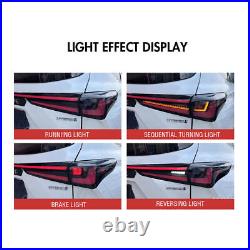 Smoke LED Tail Lights Fit For Toyota Highlander 2020-2024 Rear Lamps Animation