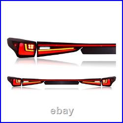 Smoke LED Tail Lights Fit For Toyota Highlander 2020-2024 Rear Lamps Animation