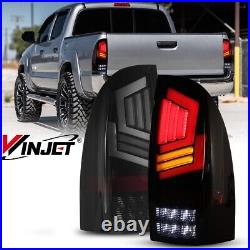 Smoke LED Tail Lights For 2005-2015 Toyota Tacoma Sequential Turn Signal Lamps