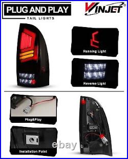 Smoke LED Tail Lights For 2005-2015 Toyota Tacoma Sequential Turn Signal Lamps