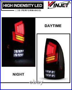 Smoke LED Tail Lights For 2005-2015 Toyota Tacoma Sequential Turn Signal Lamps