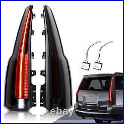 Smoke LED Tail Lights For Chevrolet Tahoe Suburban 2015-2020 Rear Brake Lamps