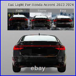 Smoke LED Tail Lights For Honda Accord 2023 2024 2025 With trunk Sequential Rear Smoke LED Tail Lights For Honda Accord 2023 2024 2025 With trunk Sequential Rear
