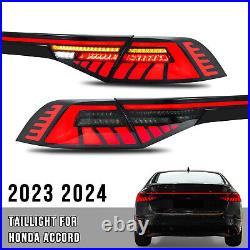 Smoke LED Tail Lights For Honda Accord 2023 2024 2025 With trunk Sequential Rear Smoke LED Tail Lights For Honda Accord 2023 2024 2025 With trunk Sequential Rear