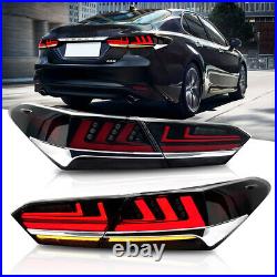 Smoke LED Tail Lights For Toyota Camry 2018- 2021 Rear Lamps Start-up Animation