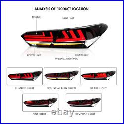 Smoke LED Tail Lights For Toyota Camry 2018- 2021 Rear Lamps Start-up Animation