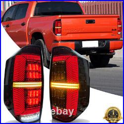 Smoke LED Tail Lights For Toyota Tundra 2014-2021 Rear Lamp Sequential Assembly