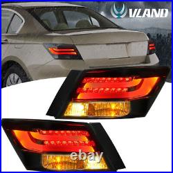 Smoke LED Tail Lights Rear Brake Lamp For 2008-12 2013 Honda Accord Sedan 4-Door