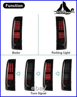 Smoke LED Tail Lights for 2007-2014 Chevy Silverado 1500 2500 Black Brake Lamps