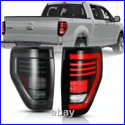 Smoke LED Tail Lights for 2009-2014 Ford F150 Pickup Rear Brake Lamp Sequential
