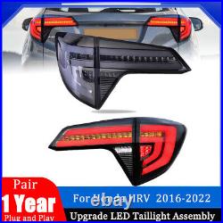 Smoke LED Tail Lights for Honda HR-V 2016-2022 Sequential Animation Rear Lamps