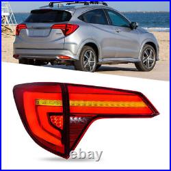 Smoke LED Tail Lights for Honda HR-V 2016-2022 Sequential Animation Rear Lamps