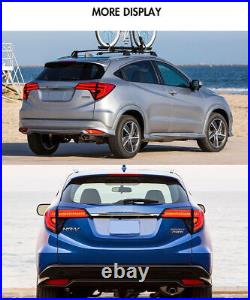 Smoke LED Tail Lights for Honda HR-V 2016-2022 Sequential Animation Rear Lamps