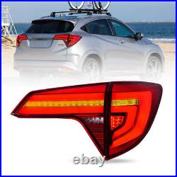 Smoke LED Tail Lights for Honda HR-V 2016-2022 Sequential Animation Rear Lamps