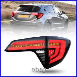 Smoke LED Tail Lights for Honda HR-V 2016-2022 Sequential Animation Rear Lamps