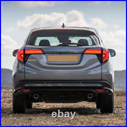 Smoke LED Tail Lights for Honda HR-V 2016-2022 Sequential Animation Rear Lamps