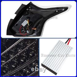 Smoke Lens Chrome Housing LED Red Bar Tail Lights Lamps For 2012 2013 2014 Focus