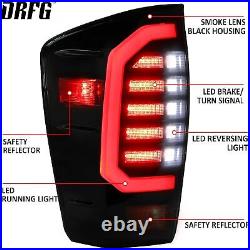 Smoke Lens LED Tail Lights For 2014-2018 Chevy Silverado 1500 2500 Black Lamps