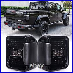 Smoke Pair LED Tail Lights Replacement For Jeep Gladiator JT 2020 2021 2022 2023