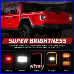 Smoke Pair LED Tail Lights Replacement For Jeep Gladiator JT 2020 2021 2022 2023