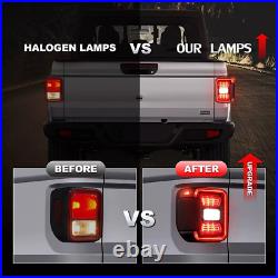 Smoke Pair LED Tail Lights Replacement For Jeep Gladiator JT 2020 2021 2022 2023