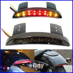 Smoke Rear LED Turn Signal Tail Light Brake Stop For Motorcycle Bobber Chopper G