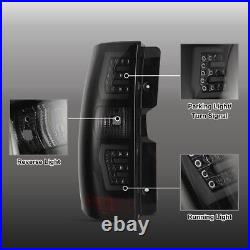 Smoke Sequential For 2007-2014 Chevy Suburban Tahoe LED Tail Lights Brake Rear