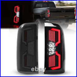 Smoke Sequential LED Tail Lights For 2014-2018 Chevy Silverado 1500 2500 3500