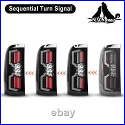Smoke Sequential LED Tail Lights For 2014-2018 Chevy Silverado 1500 2500 3500