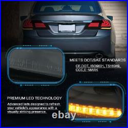 Smoke/Tinted LED Tail Lights Rear Brake Lamp For 2013-15 Honda Accord Sequential
