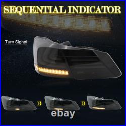 Smoke/Tinted LED Tail Lights Rear Brake Lamp For 2013-15 Honda Accord Sequential