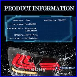 Smoke/Tinted LED Tail Lights Rear Brake Lamp For 2013-15 Honda Accord Sequential