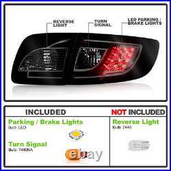 Smoked 2003-2008 Mazda 3 Mazda3 Lumileds LED Tail Lights Brake Lamps Left+Right