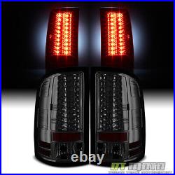 Smoked 2007-2013 GMC Sierra Lumileds LED Tail Lights Rear Brake Lamps Left+Right