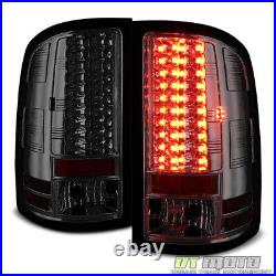 Smoked 2007-2013 GMC Sierra Lumileds LED Tail Lights Rear Brake Lamps Left+Right