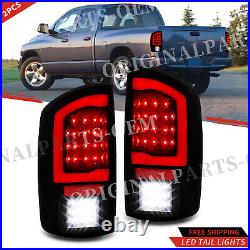 Smoked Black 2002 2003-2006 Dodge Ram 1500 2500 3500 LED Tail Lights Red DRL DOT