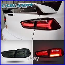 Smoked Black Audi Style LED Tail Lights For Mitsubushi Lancer / EVO X Rear Lamp