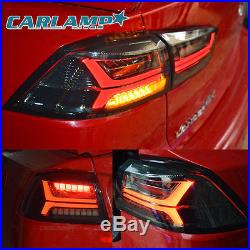 Smoked Black Audi Style LED Tail Lights For Mitsubushi Lancer / EVO X Rear Lamp