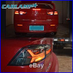 Smoked Black Audi Style LED Tail Lights For Mitsubushi Lancer / EVO X Rear Lamp