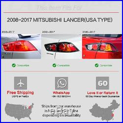 Smoked Black Audi Style LED Tail Lights For Mitsubushi Lancer / EVO X Rear Lamp