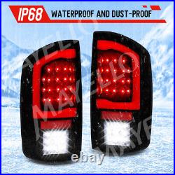Smoked Black For 2002 2003-2006 Dodge Ram 1500 2500 3500 LED Tail Lights Red DRL