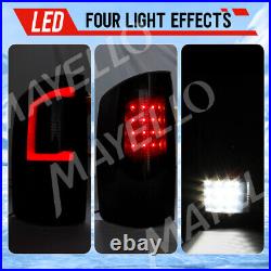 Smoked Black For 2002 2003-2006 Dodge Ram 1500 2500 3500 LED Tail Lights Red DRL