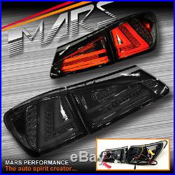 Smoked Full LED 3D Stripe Bar Tail Lights Lexus ISF IS250 IS350 GSE20R 05-13